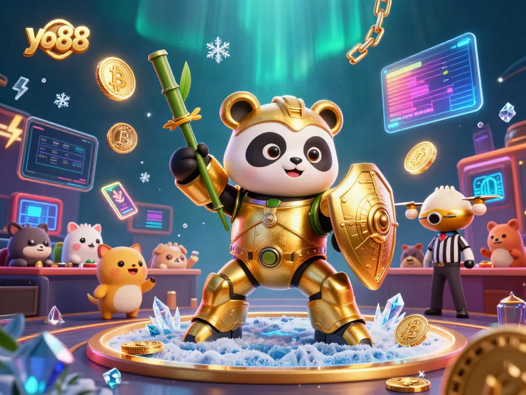 Experience the vibrant world of yo 88 with thrilling casino action and glowing crypto elements.