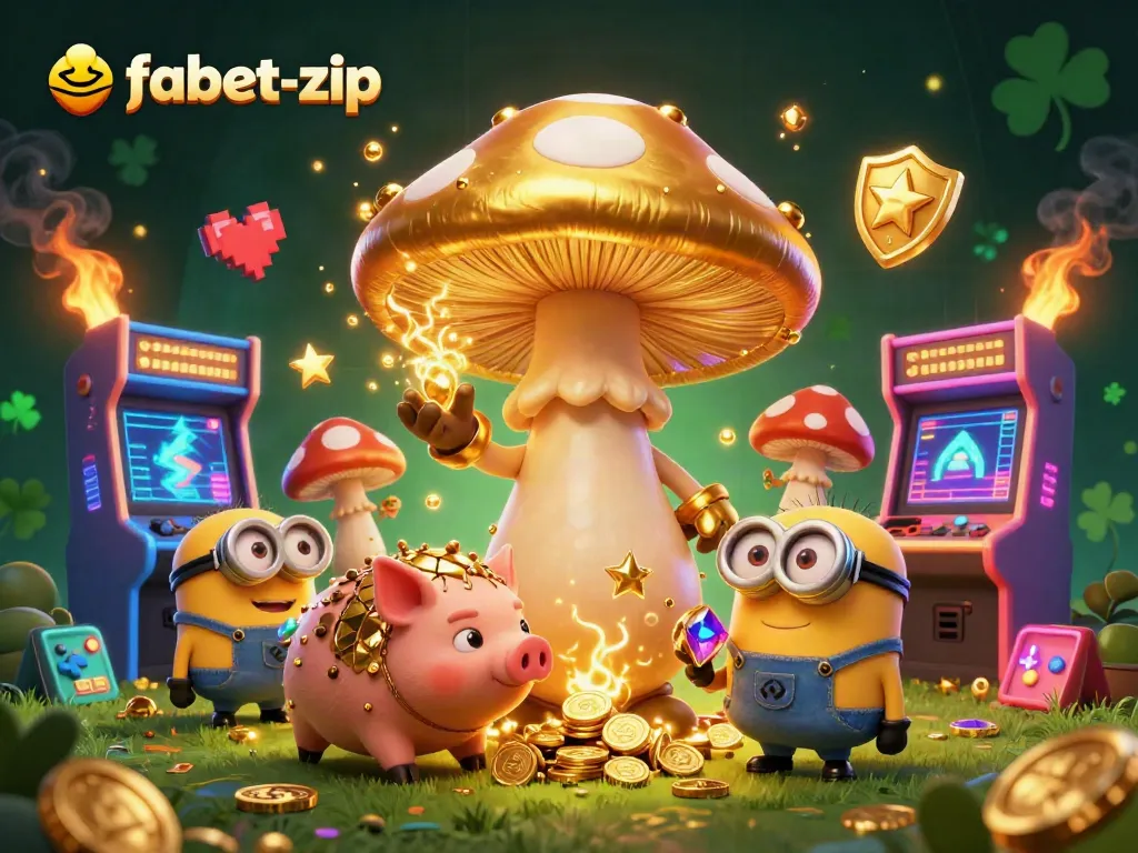 Experience thrilling gameplay with fabet-zip in a vibrant 3D casino scene filled with magical elements and excitement.