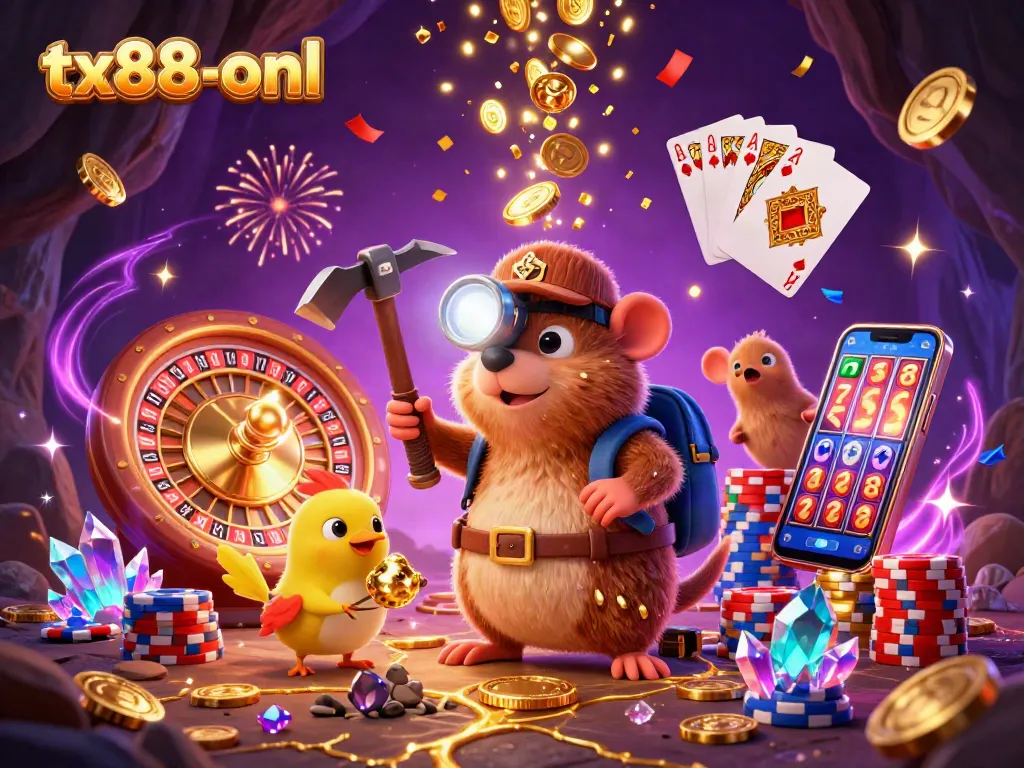 Engage with tx88-onl's immersive online casino experience featuring vibrant characters, dynamic game elements, and thrilling action.